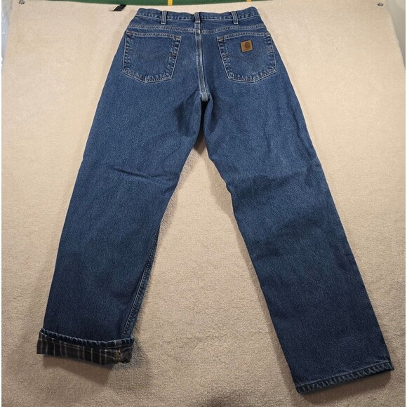 Carhartt B172 DST Flannel Lined Jeans Relaxed Fit 32X32 - Picture 2 of 5